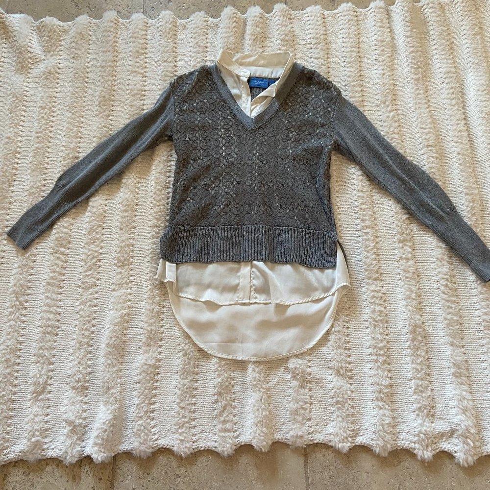 Vera Wang Sweater and Blouse combination